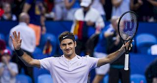 Federer nach dem Sieg gegen den deutschen Alexander Zverev.
