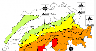 Lawinengefahr am Mittwochmorgen. Im Bereich der Vispert&auml;ler und der Simplonregion ist die Gefahr gem&auml;ss aktuellem Bulletin nach wie vor auf Stufe 4.