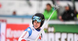 Lara Gut. Mit der Nummer 7 aufs Podest.