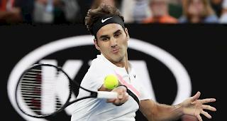 Roger Federer in Aktion