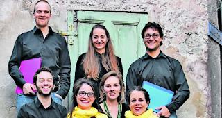 Zwei Mal. Das Oktett Kolenja  &ndash;  hier sieben der acht Mitglieder  &ndash;  tritt im Januar in Visp und Leuk-Stadt vors Publikum.  