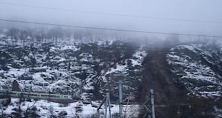 Erdrutsch an der S&uuml;drampe. Der Zug konnte mittlerweile nach Spiez &uuml;berf&uuml;hrt werden. 