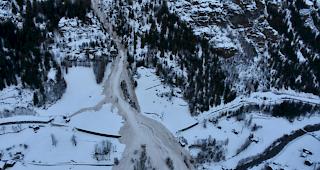 Der Kegel der Jungbachlawine bei St. Niklaus