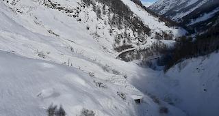 Die Schusslawine bei Zermatt (Aufnahme vom Januar 2018)