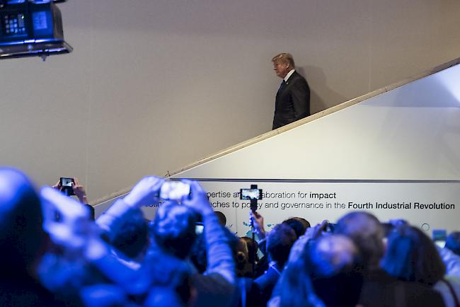 Gast der Superlative. Trump wurde am Donnerstag mit Helikoptern nach Davos geflogen.