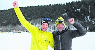 Die Schnellsten. Chrigel Maurer (links) und Philipp Zenklusen aus Glis waren im Duo unterwegs. 