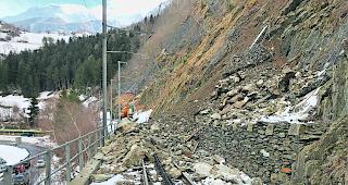 Vor einer Woche. Der Steinschlag bei Betten vom vergangenen Donnerstagabend. 