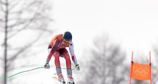 Gisin w&auml;hrend des 3. Abfahrtstrainings der Herren im Jeongseon Alpine Centre vom Samstag.