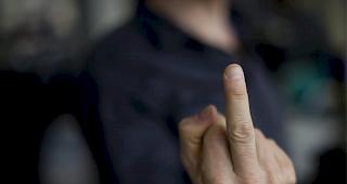 Stinkefinger. Der &Ouml;sterreichische Vize-Kanzler Hans-Christian Strache ist vor Gericht erneut abgeblitzt (Symbolbild).