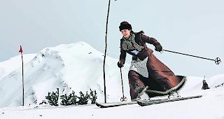 Keine einfache Sache. Eine Teilnehmerin im Starthang. 