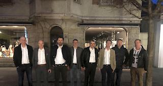 Vorstand. Von links: Xaver Erpen, Gesch&auml;ftsf&uuml;hrer, Armand Pfammatter, Reinhard Perren, J&ouml;rg Imboden, Pr&auml;sident, Eugen Lehner, Reinhard Schwery, Vizepr&auml;sident, Christian Partl und Christian Sch&ouml;pfer.