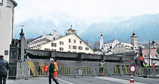 Voll im Gang. Die Arbeiten an der Hubtechnik.  