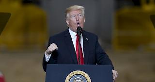 US-Pr&auml;sident Donald Trump bei seiner Rede im Bundesstaat Ohio.