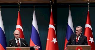 Im Anschluss an die Er&ouml;ffnung der Baustelle zogen sich Putin und Erdogan zu Gespr&auml;chen mit einem Schwerpunkt auf dem Konflikt in Syrien zur&uuml;ck.