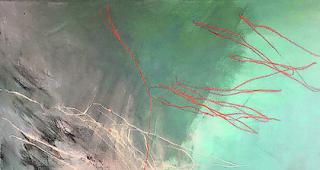 Bis zum 29. April. Ein Gem&auml;lde von Denise Eyer-Oggier, die bis zum 29. April im Schloss von Venth&ocirc;ne ausstellt. 