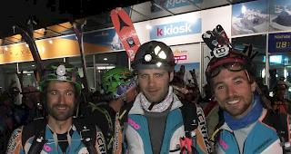 Die siegreiche Oberwalliser Patrouille des SC Goms mit Matthias Imsand, Markus Julier und Yannick Gundi (von links). 