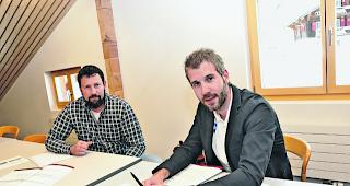 W&auml;hrungsschwankungen. Verwaltungsratspr&auml;sident Florian Ruffiner (links) und Gesch&auml;ftsf&uuml;hrer Raoul Calame: &laquo;Die Erholung der europ&auml;ischen Wirtschaft war insgesamt sp&uuml;rbar.&raquo; 