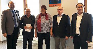 Zufrieden. Der Verwaltungsrat der EVWR bei der GV.