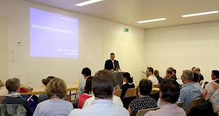 Vereinspr&auml;sident Gilbert Loretan begr&uuml;sste die Delegierten der Region Oberwallis in Lax.
