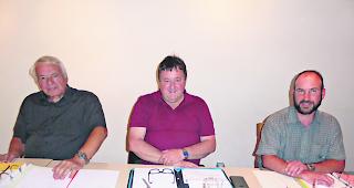 Die Alpleitung Tschafil. Von links: Aktuar Bruno Ruppen, Pr&auml;sident Gerhard Eggs, Kassier Sascha Ruffiner. 