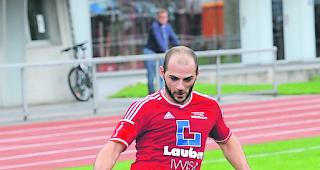 Albert Spahiu traf f&uuml;r den FC Naters Oberwallis zum 1:1 und sicherte seinem Team damit den einen Derbypunkt. 