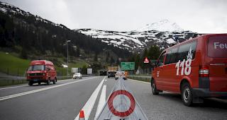 Der San Bernardino-Tunnel ist seit dem Brand und bis auf weiteres komplett gesperrt.