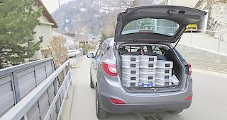 Die Mahlzeitenlieferanten m&uuml;ssen immer wieder mal ihre Fahrzeuge kurzzeitig auf Trottoirs oder vor Hauseing&auml;ngen abstellen.