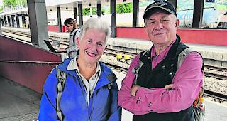 Gestrandet. Charlotte Kranzso und ihr Ehemann.  