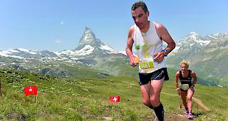 Roger Schnyder beim Zielanstieg: Der Oberwalliser hat in seiner Kategorie den Halbmarathon 
die letzten vier Jahre gewonnen.