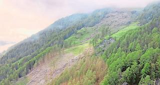 Naturgewalten. Im Turtmanntal wurden im vergangenen Winter ganze Waldst&uuml;cke ausradiert.