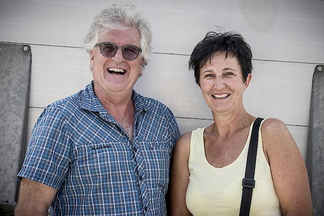 Dominique Evéquoz (59), Brig, mit Jacqueline Blatter (51), Ried-Brig.