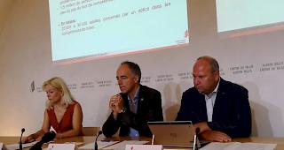 Von links: Val&eacute;rie Marty, Christophe Darbellay und Claude Pottier