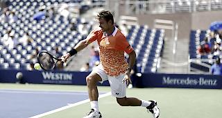 Harte Arbeit. Stan Wawrinka hat an den US Open in New York die dritte Runde erreicht.