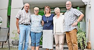 Heimleiterteam. Moritz Arnold, Andrea Eggel, Britta Schmid, Anita Sommer und Ueli Streit (von links).