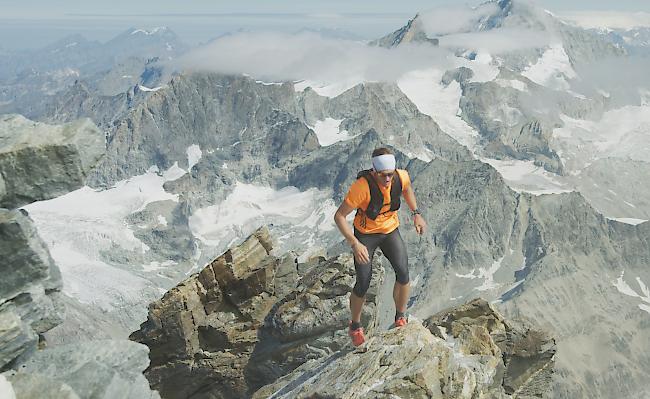 Steindl während des Aufstiegs aufs Matterhorn. 