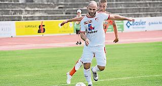 Albert Spahiu und der FC Naters Oberwallis: Folgt der erste Heimsieg? Foto WB