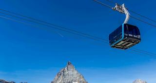 Geht Ende September in Betrieb: die h&ouml;chste Dreiseilumlaufbahn der Welt auf das Klein Matterhorn. 