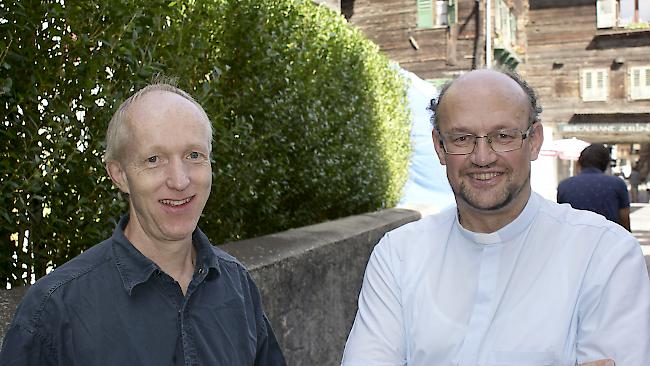 Martin Furrer (49) und Pfarrer Edi Arnold (52), Brig.