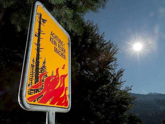 Trotz tieferen Temperaturen. Im Oberwallis gilt auch weiterhin ein generelles Feuerungsverbot.