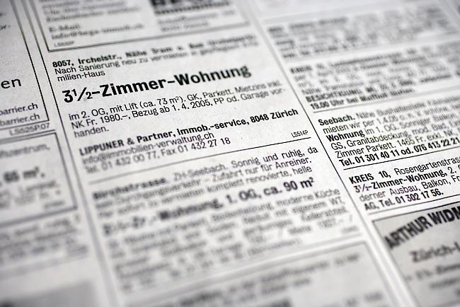 In der Schweiz sind die Wohnungsmieten im Oktober stabil geblieben. 