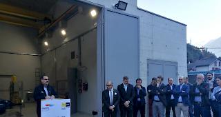 Renato Kronig von der EnBAG w&auml;hrend der Einweihungsfeierlichkeiten