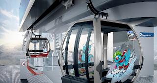 Im Bau. Die neue 10er-Gondelbahn von Fiesch auf die Fiescheralp.