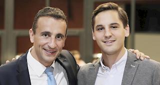 Sidney Kamerzin (links) und Robin Mainetti sind von der CVP-Bezirkspartei Siders als Nationalratskandidaten vorgeschlagen worden.