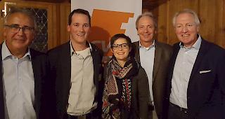 Die Kandidierenden f&uuml;r den Verfassungsrat der CVP Bezirk Leuk (v.l.): Hans-J&ouml;rg Ruppen, St&eacute;phane Revey, Fabienne Murmann, Philipp Loretan und Rainer Mathier.