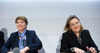 Die beiden nominierten CVP-Bundesratskandidatinnen Viola Amherd und Heidi Z