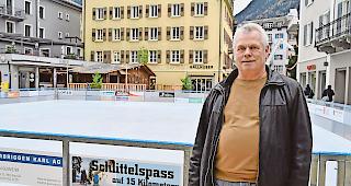 Bahn frei. Kurt Locher steht ab heute auf der Eisbahn im Einsatz.Foto wb