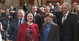 Viola Amherd mit dem Walliser Staatsrat