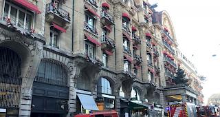 Im Hotel Palace in Lausanne ist am Montagmittag ein Feuer ausgebrochen. 