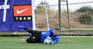 Das Sittener Goalie-Quartett: Anton Mitrjuschkin