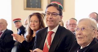 Louis Carlen neben seinem Sohn Philipp Carlen